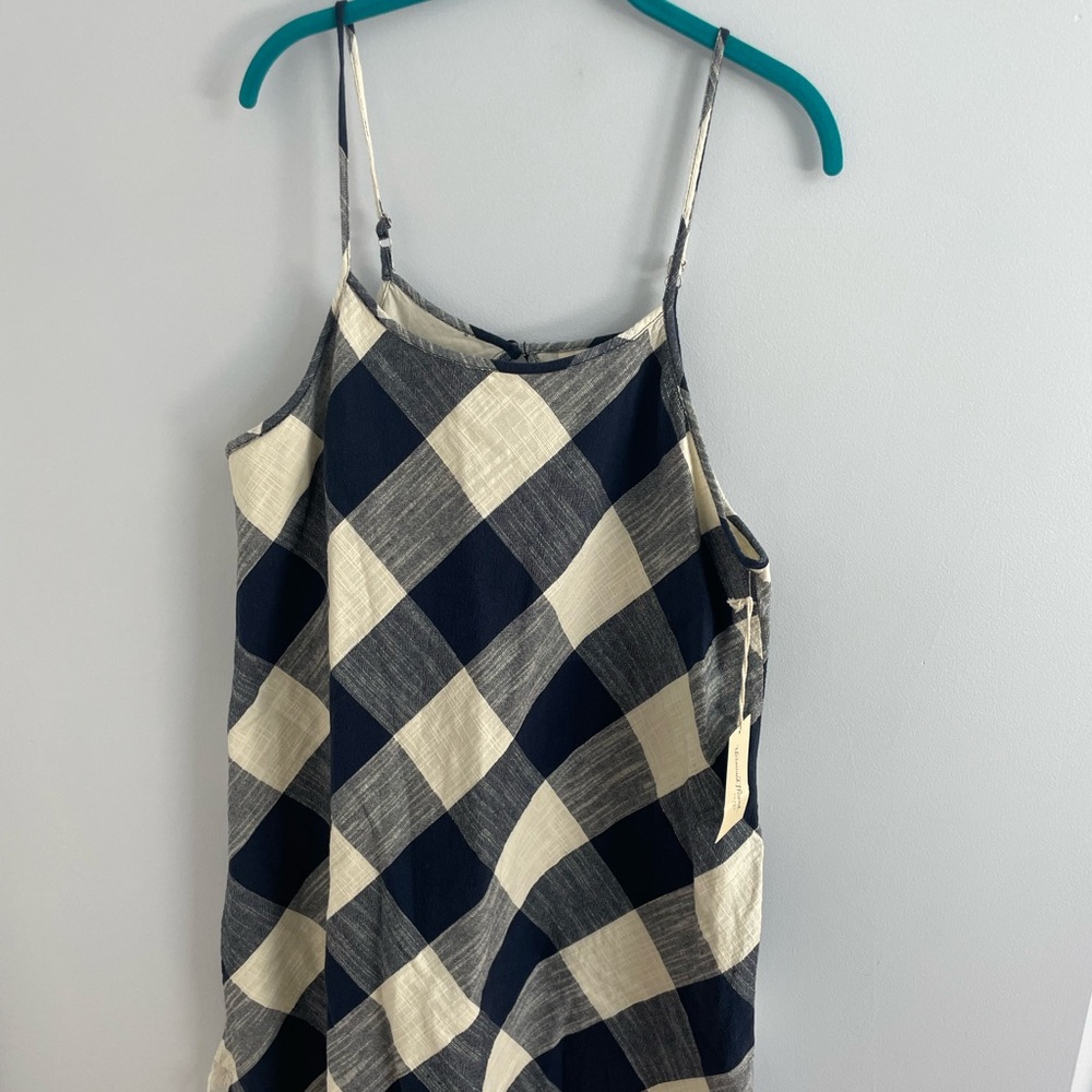 Blue and White Checked Mini Sundress BNWT Sz XXL